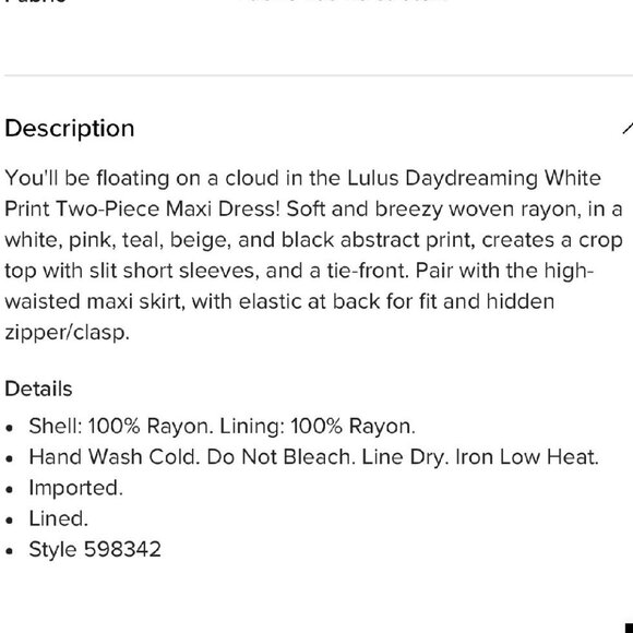 LuLus Daydreaming White Print Two-Piece Maxi Dress Set (SIZES XS & XS) - Picture 6 of 13